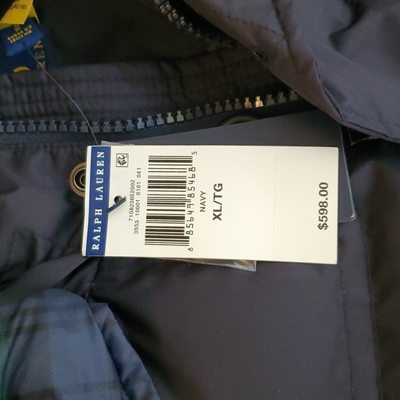 Polo by Ralph Lauren Blue Faux Fur Trim Parka. - Picture 2 of 9